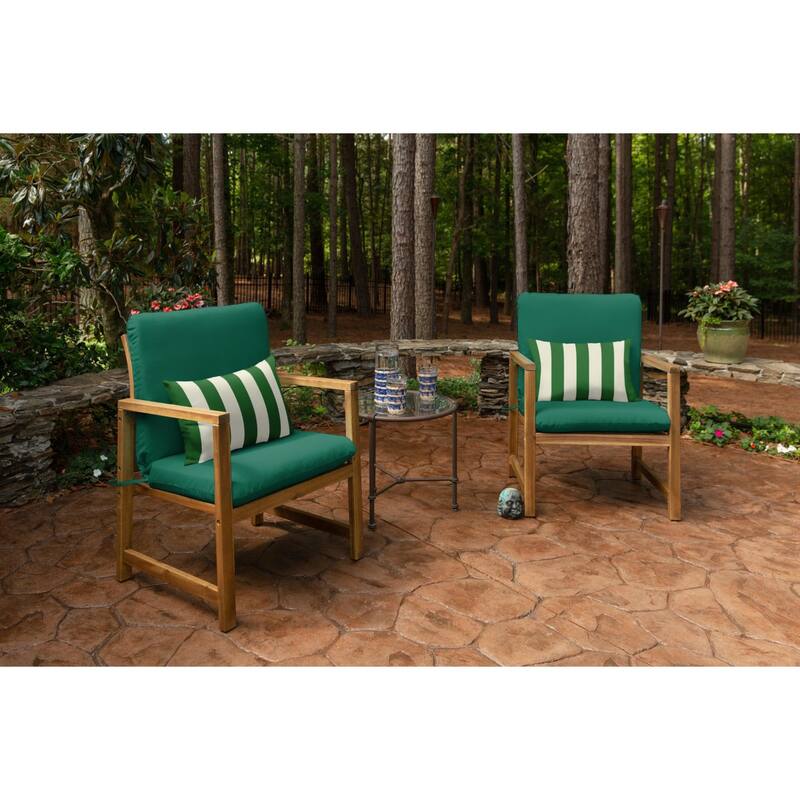 Sunbrella 20x13 Striped Outdoor Lumbar Throw Pillow