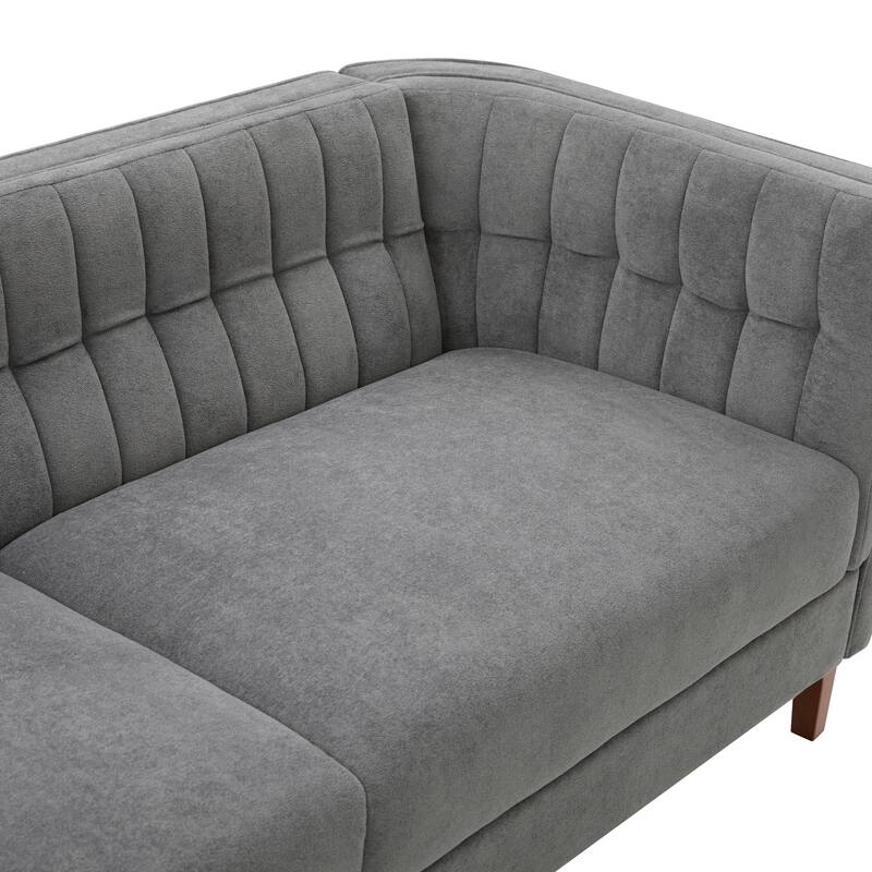 Christopher Knight Home - American Design 76" Upholstered 3-Seater Sofa with Channel Tufted Back