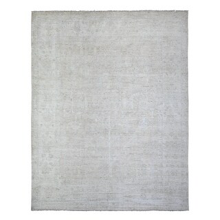 Shahbanu Rugs Ice Cube Gray Afghan Oushak with Cypress and Willow Tree ...