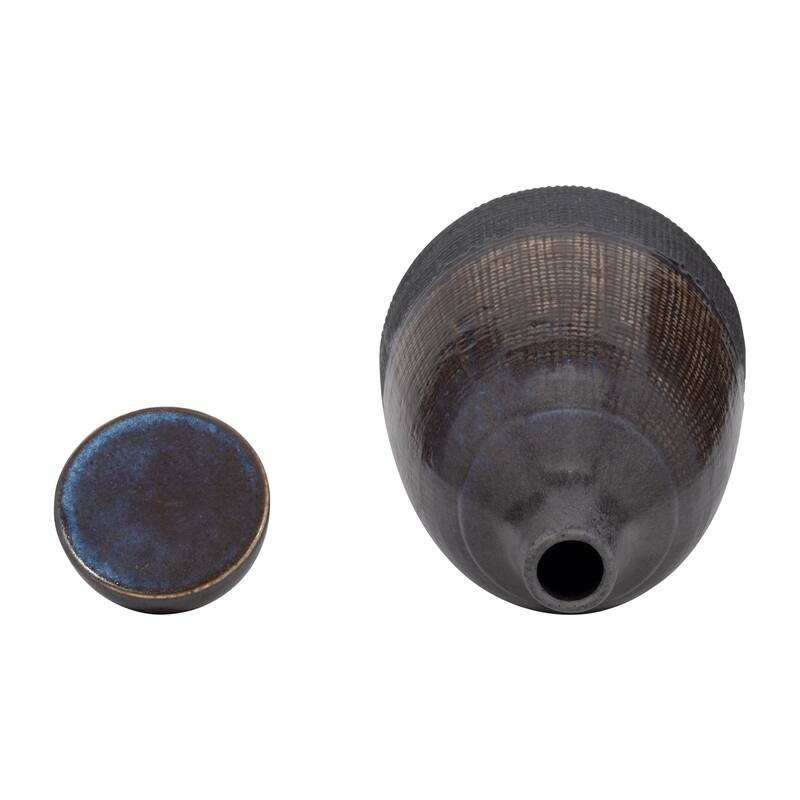 Sagebrook Home Neader Ceramic Vase - Stoneware, Novelty, Textured Gradient