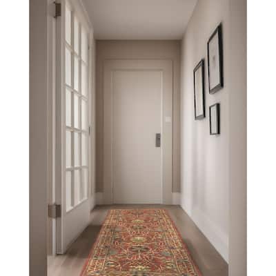 Rust Traditional Oriental Morris Area Rug - Elegant and Timeless Design - 2'6 x 10'