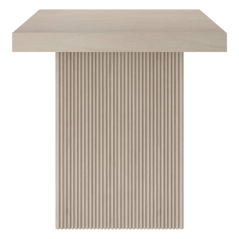 Torren 22" Wide Square Fluted Side Table - 22" Wide