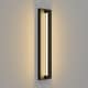 preview thumbnail 14 of 26, Matte Black Modern Linear Integrated LED Outdoor Wall Sconce with Vertical Light Strip