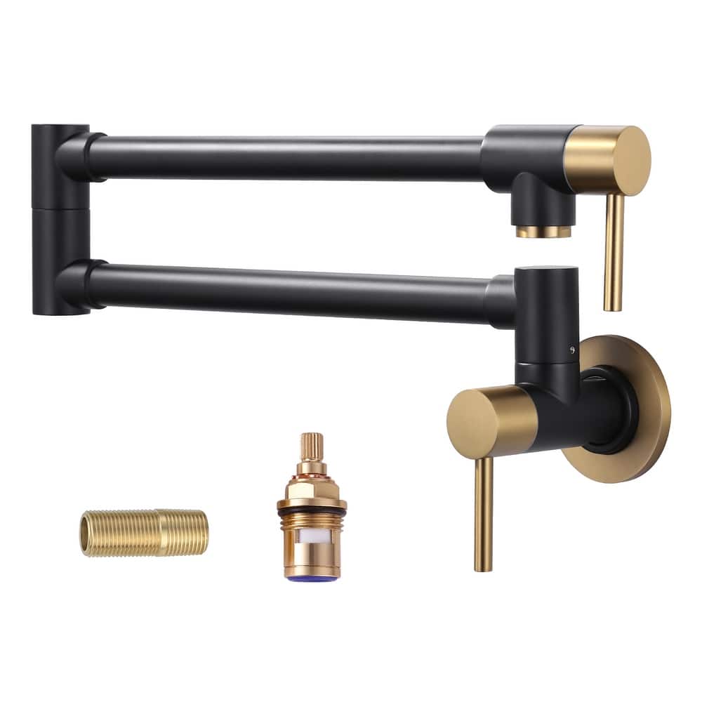 WOWOW Wall Mounted Copper Pot Filler Folding Kitchen Faucet