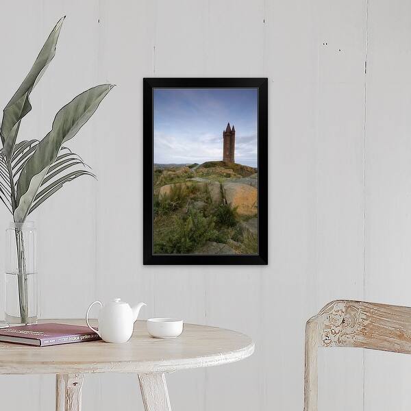 Shop Scrabo Tower Is Located To The West Of Newtownards In County Down Northern I Black Framed Print On Sale Overstock 30195107