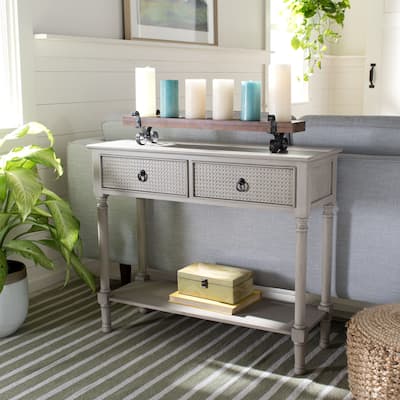 SAFAVIEH Haines 2-Drawer Console Table - 35.5" W x 13" L x 29.5" H