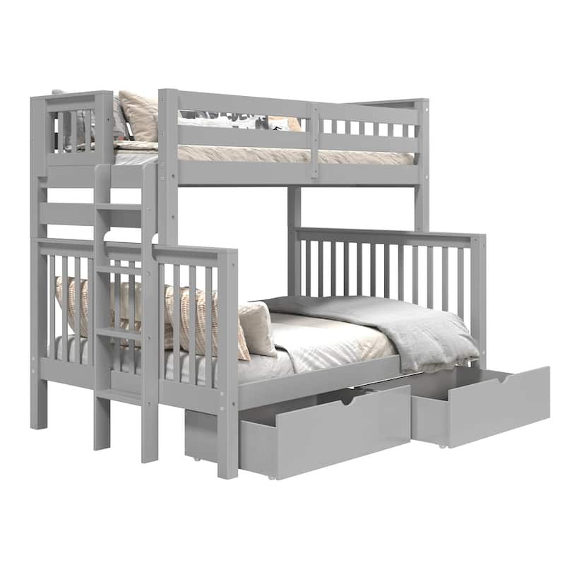 Taylor & Olive Trillium Twin over Full Bunk Bed, 2 Drawers