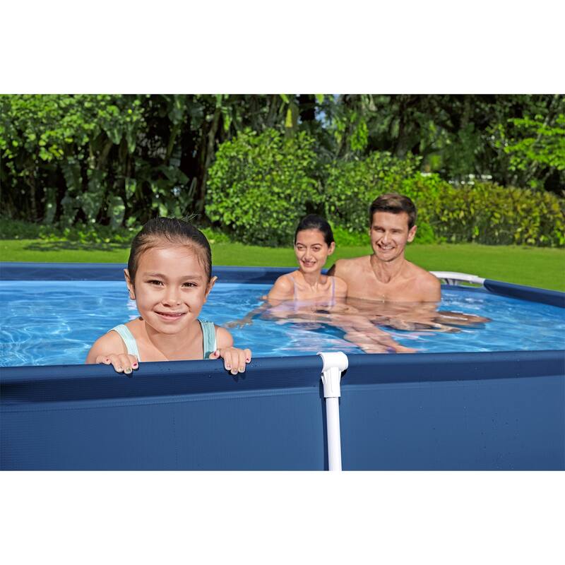 Bestway Steel Pro 8.5'x67"x24" Rectangular Above Ground Outdoor Swimming Pool
