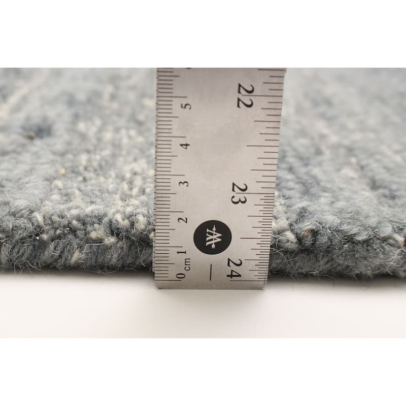 ECARPETGALLERY Hand Tufted Timeless Turquoise Wool Rug - 5'0 x 7'9