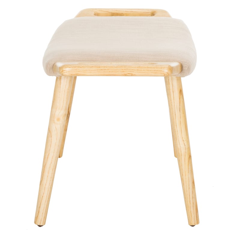 SAFAVIEH Zipora Beige/ Natural Mid-Century Bench - 11.8" x 24.6" x 15.4" - 12Wx25Dx15H
