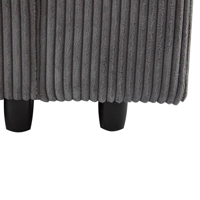 105" Corduroy Three Seater Upholstered Large Sofa (New Arrival)