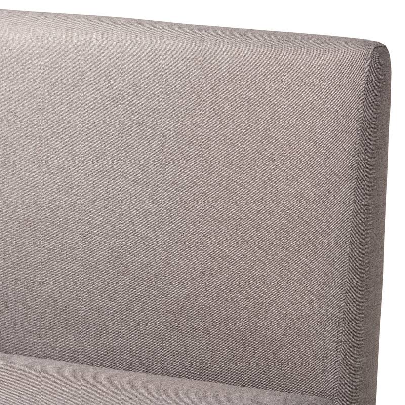 Odessa Grey Fabric and Walnut Finished Wood 4-PC Dining Nook Set