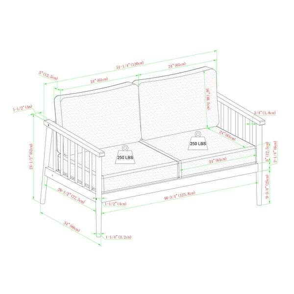 Middlebrook Solid Wood Outdoor Spindle Love Seat Bed Bath & Beyond