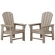 preview thumbnail 1 of 193, Laguna Kids Outdoor Poly Adirondack Chair (Set of 2) - N/A Weathered Wood