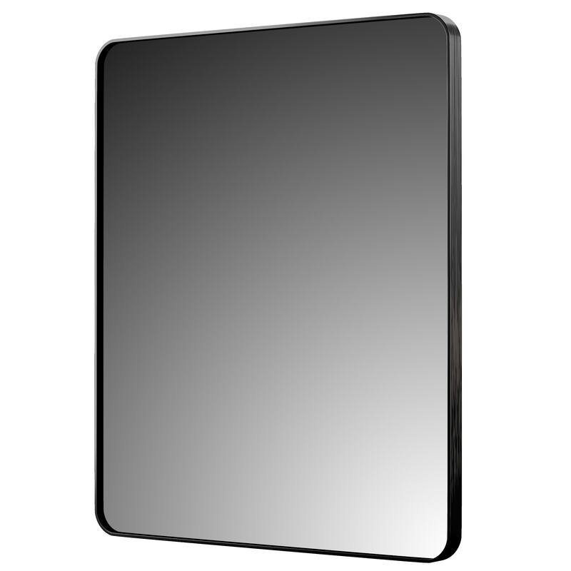 CRAFT + MAIN AM3036R Reflections 30" W x 36" H Modern Rectangular - Brushed Black