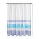 preview thumbnail 8 of 16, Crinkle Stripe Textured Shower Curtain