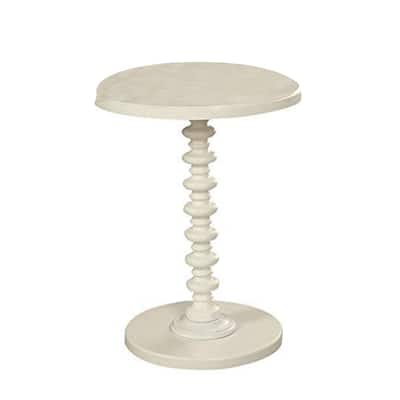 Astonishing Side Table With Round Top, White