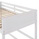 preview thumbnail 6 of 11, White Twin Solid Wood Loft Bed with Ladder & Fence