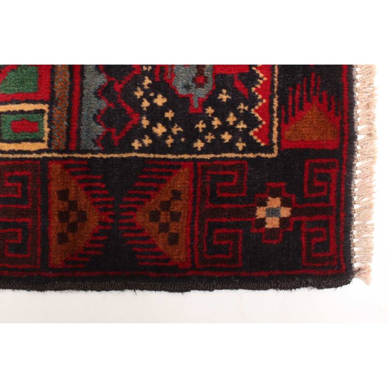 ECARPETGALLERY Hand-knotted Teimani Red Wool Rug - 2'5 x 4'10