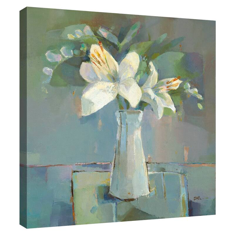 Lillies and Freesias by Sarah Simpson Canvas Art Print by Sarah Simpson Canvas Art Print