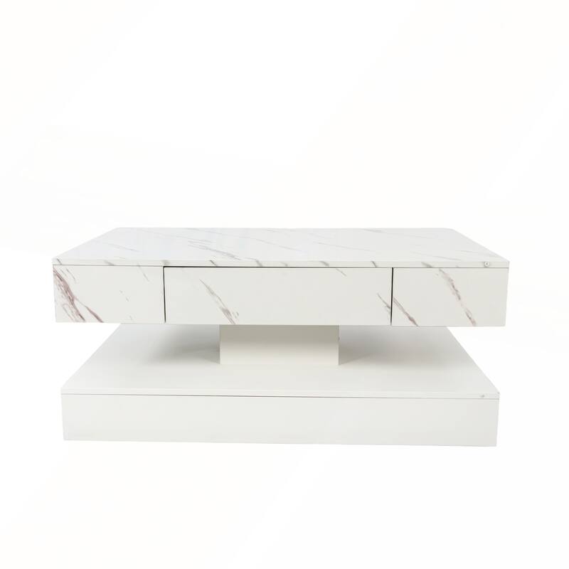 16.93IN High LED Coffee Table with Storage