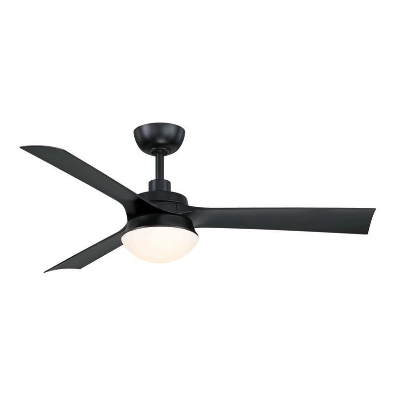 Barlow 52 inch Indoor/Outdoor Ceiling Fan with LED CCT Select Light Kit Black with Black blades - Remote