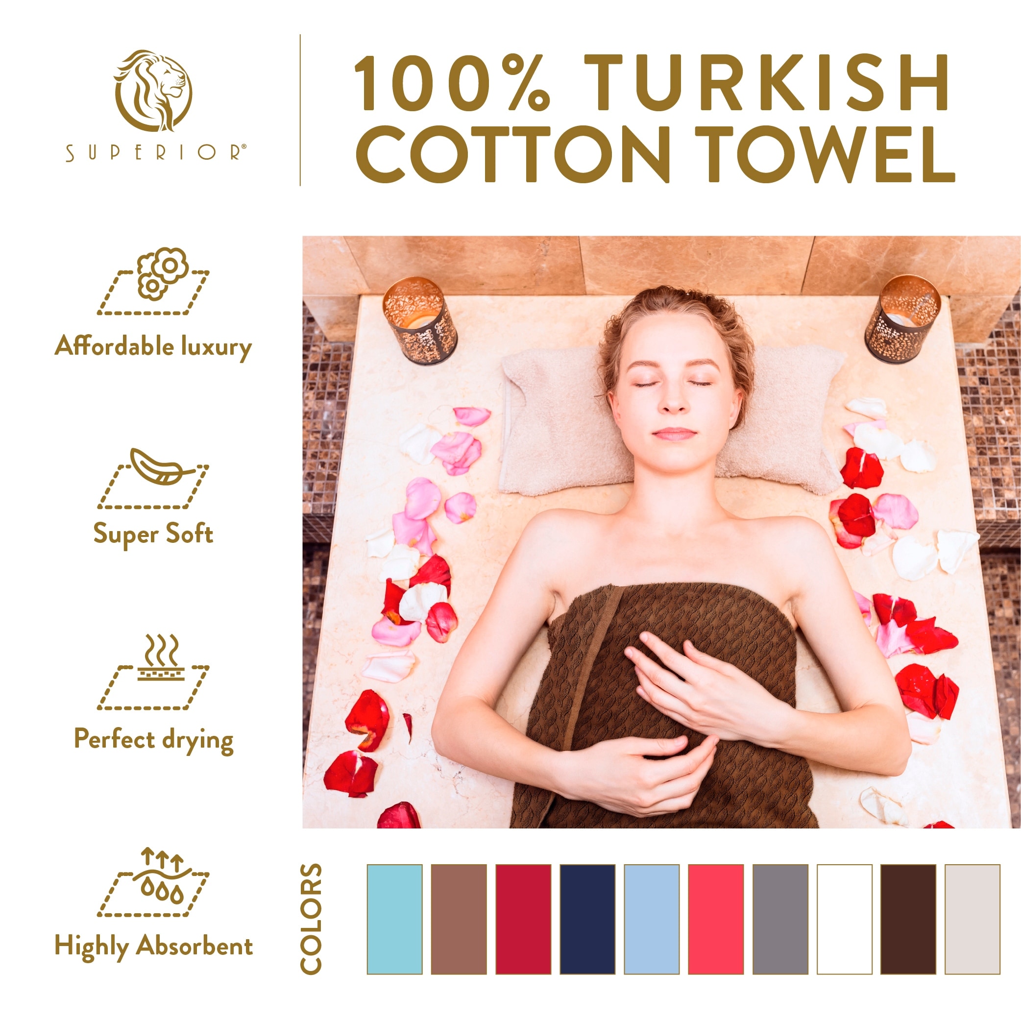 как выглядит Turkish Cotton 6 Piece Herringbone Jacquard Towel Set by фото