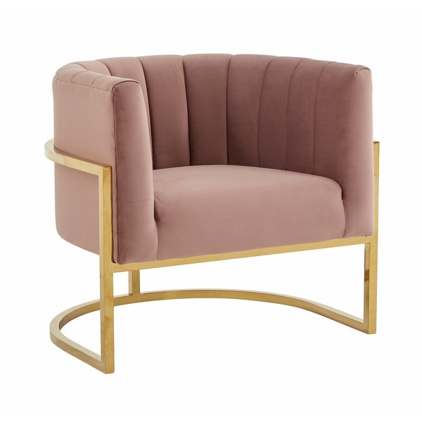 overstock pink velvet chair