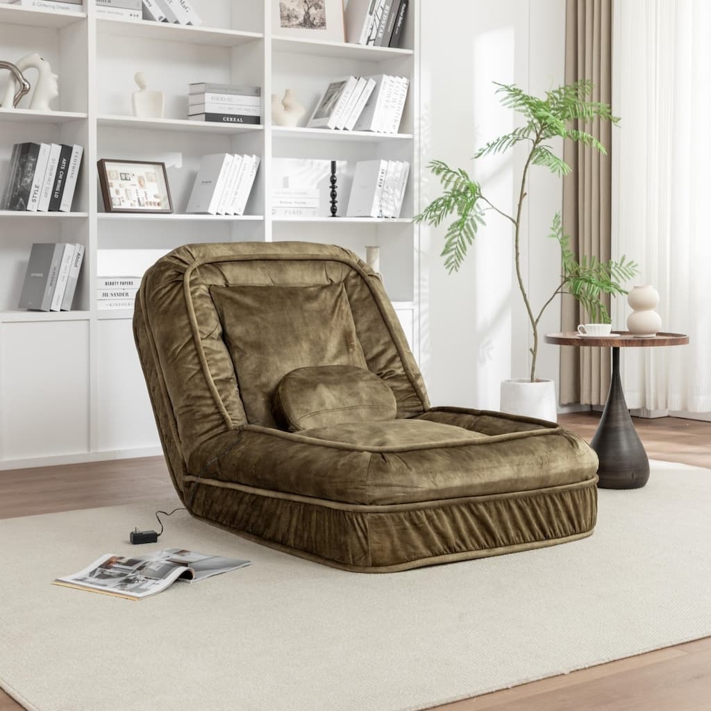 70" Velvet Human-Sized Dog Bed with Pillows and Massage Support