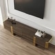 preview thumbnail 17 of 59, 79 inch Wood TV Stand Partial Assembly Entertainment Center Modern Media Console with Drawers and Storage Cabinets