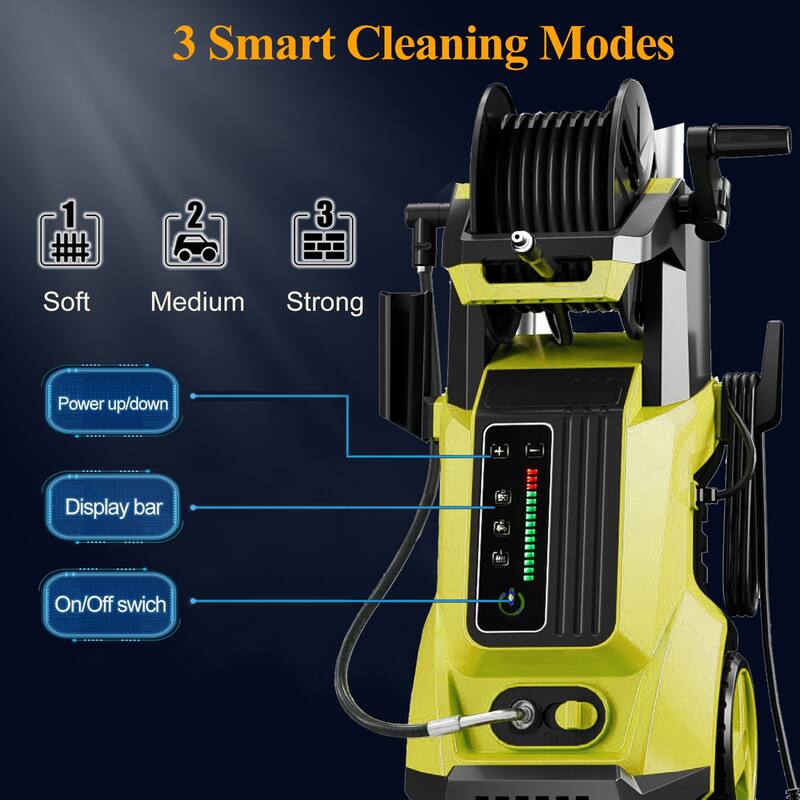 Electric Pressure Washer with Touch Screen Adjustable Pressure - 1