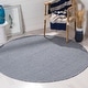 preview thumbnail 16 of 71, SAFAVIEH Montauk Glyn Handmade Cotton Area Rug 6' x 6' Round - Ivory/Navy