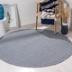 preview thumbnail 37 of 56, SAFAVIEH Montauk Glyn Handmade Cotton Area Rug 6' Round - Ivory/Navy