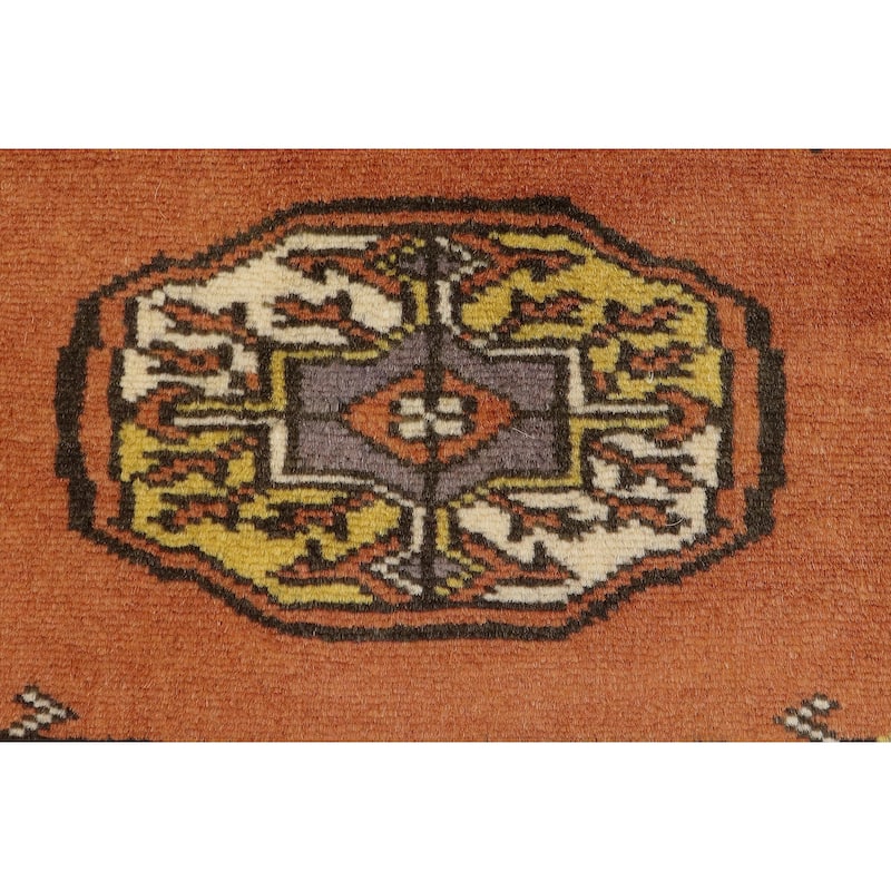 Tribal Bokhara Barber Rust/Beige Hand Knotted Wool Rug - 4'0'' x 6'1''