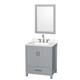 Option Gray / Giotto Quartz Top / Brushed Chrome Hardware