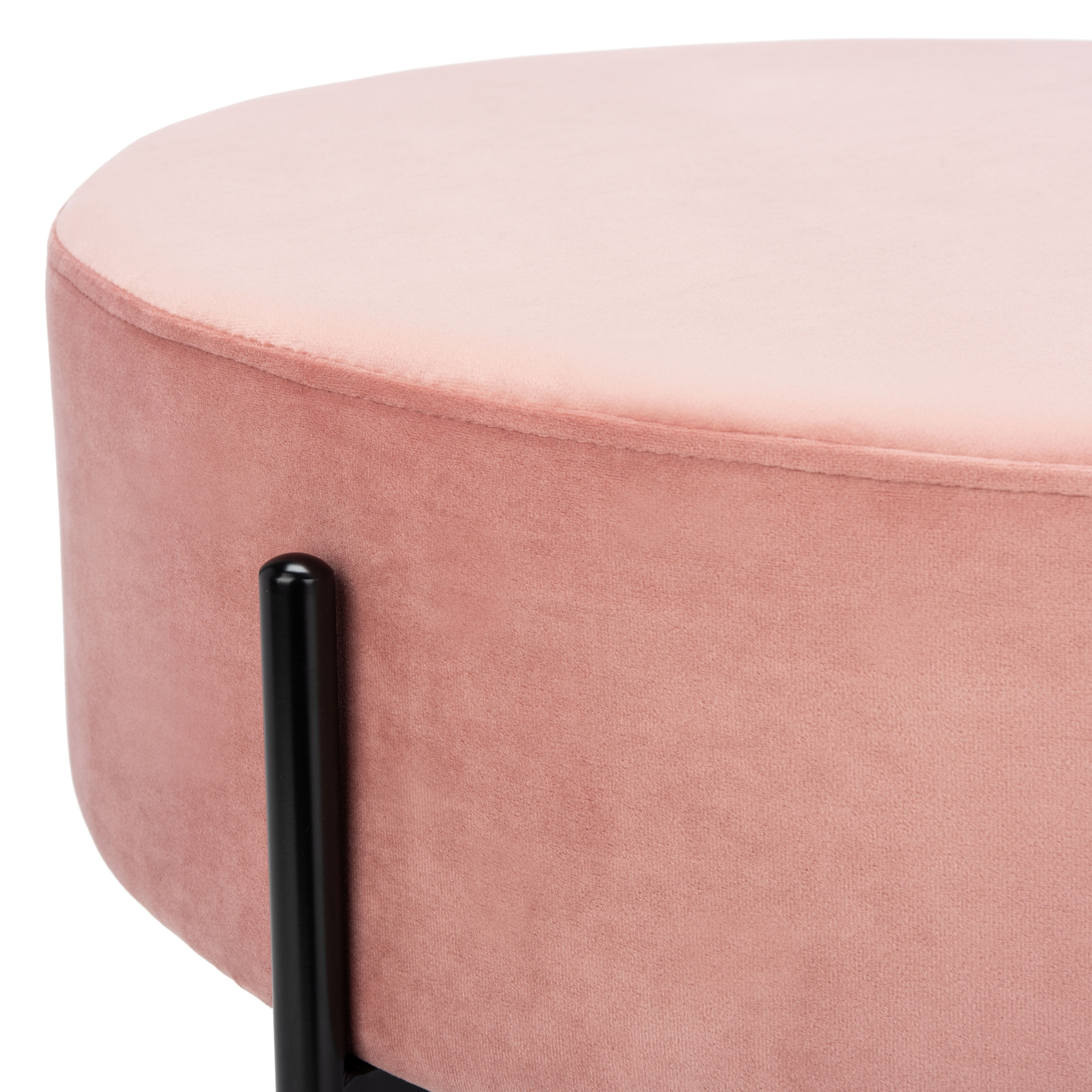 Shop Black Friday Deals On Safavieh Lisbon Round Velvet Cocktail Ottoman Overstock 30586390