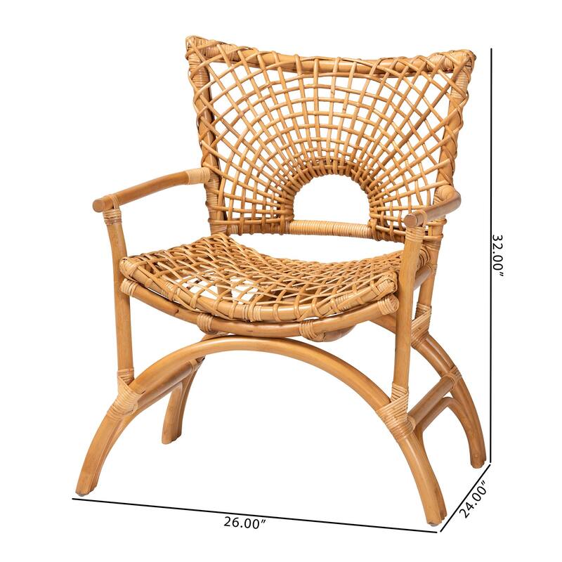 Mamba Bohemian Natural Rattan Arm Chair