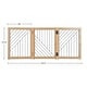 preview thumbnail 3 of 13, PETMAKER 3-Panel Foldable Pet Gate, Natural - N/A