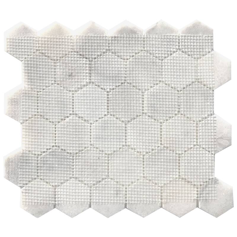 Pale Gray Marble 2" x 2" Honeycomb Polished Mosaic Tile