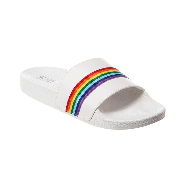 Renvy Rainbow Leather Slide Sandal - On 
