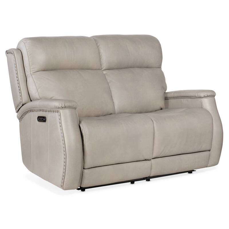 Hooker Furniture SS703-RHEA-POWER-LOVESEAT Rhea 56" Wide Leather Power - Sahara Ash