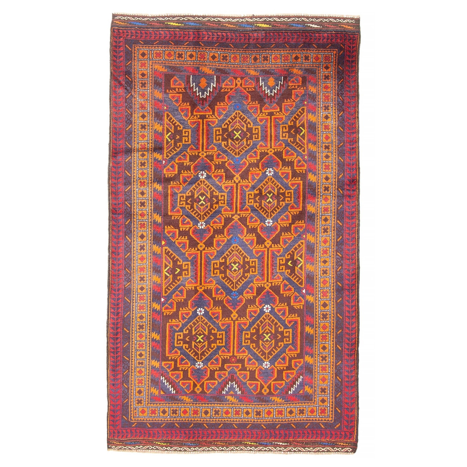 ECARPETGALLERY Hand-knotted Teimani Navy Wool Rug - 3'10 x 6'9