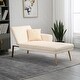 preview thumbnail 11 of 15, Stylish Velvet Padded Cushions Sofa Interior Furniture Accent Sofa & Tufted Chaise Lounge Sofa with Metal Feet Support Beige