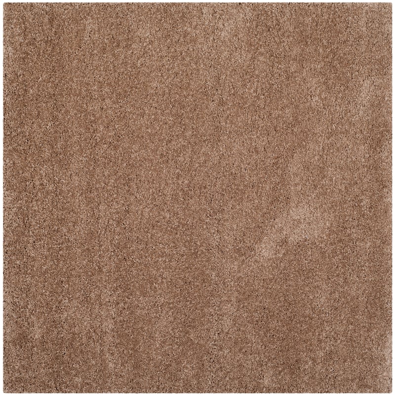 SAFAVIEH, Milan Shag Afton 2-inch Thick Area Rug - 7' Square - Dark Beig