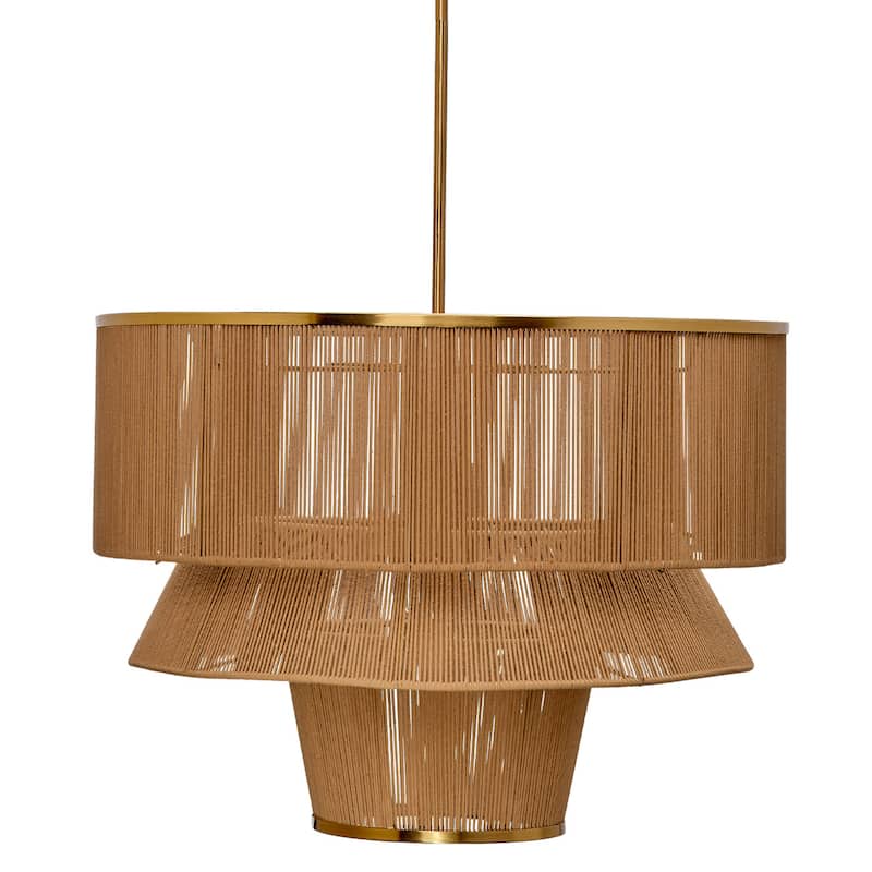 Jamie Young Dimension 1-Light Iron and Cotton Chandelier