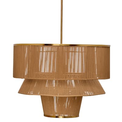 Jamie Young Dimension 1-Light Iron and Cotton Chandelier