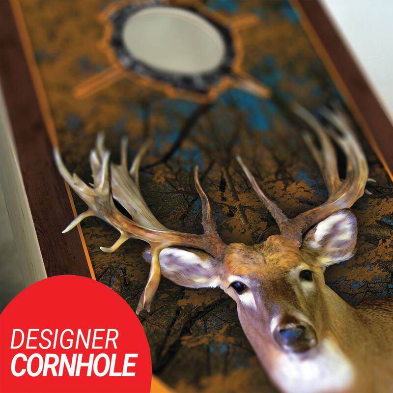 Framed Deer Cornhole Board Outdoor Game Set