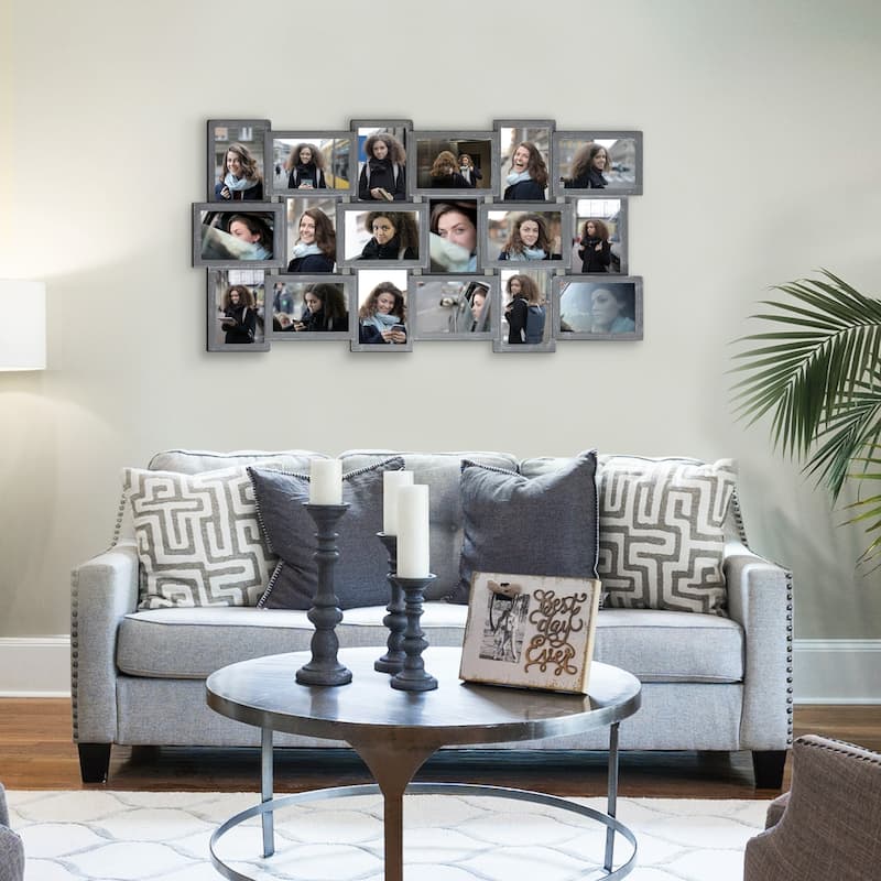 HELLO LAURA 18 Opening 4x6 Large Collage Picture Frame for Wall Decor