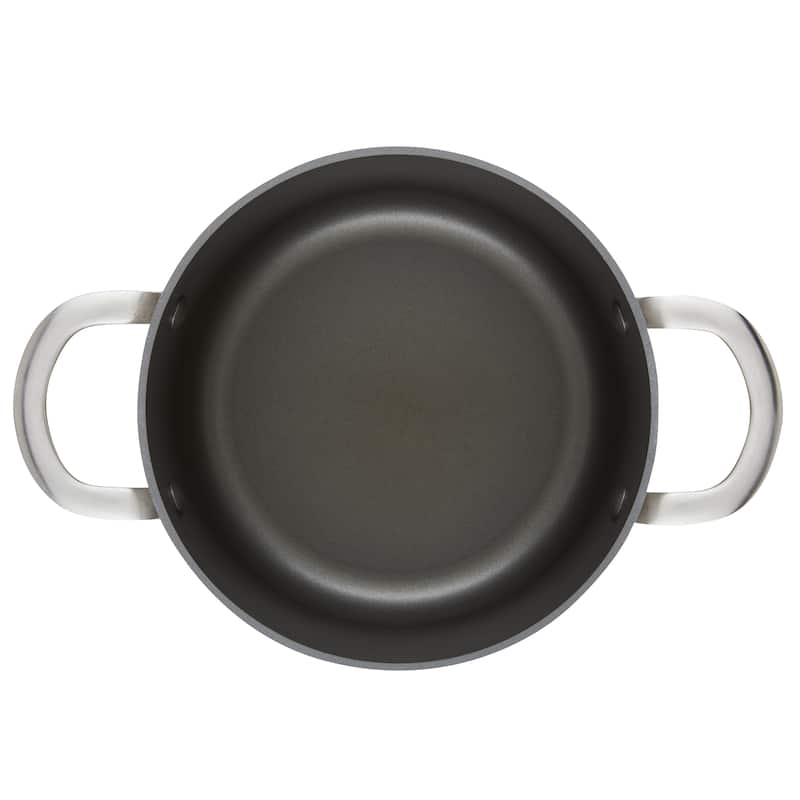 Achieve Hard Anodized Nonstick Saucepot with Lid, 4 Quart, Teal