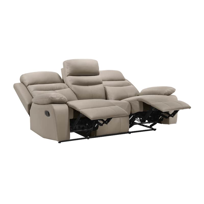 Peperomia Leather 2-Piece Manual Double Reclining Living Room Sofa Set